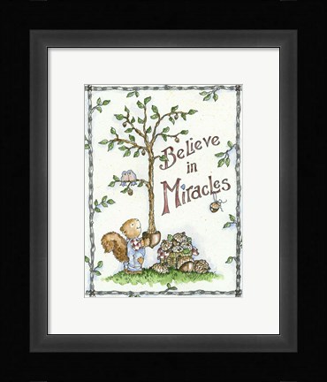 Framed Believe In Miracles Print