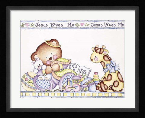 Framed Jesus Loves Me 2 Print