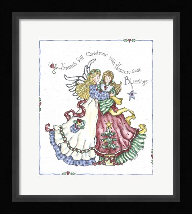 Framed Friends Fill Christmas Print