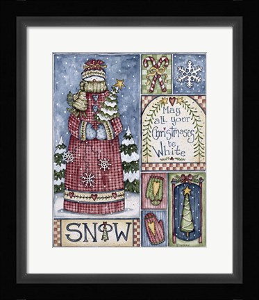 Framed White Christmas Print