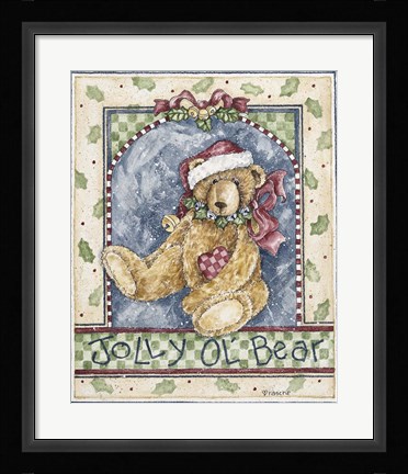 Framed Jolly O'L Bear Print