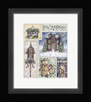 Framed Home Spun Holiday Print