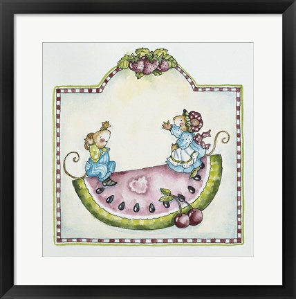 Framed Watermelon Mice Print