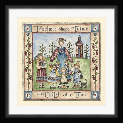 Framed Teachers Shape The Future Print