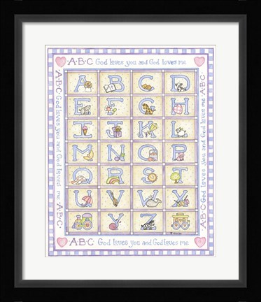 Framed God Loves You And God Loves Me Print