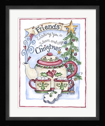 Framed Wishing You A Warm And Cozy Christmas Print