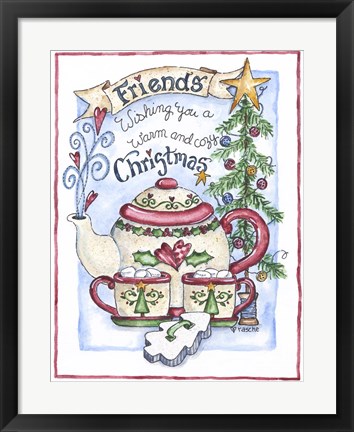 Framed Wishing You A Warm And Cozy Christmas Print