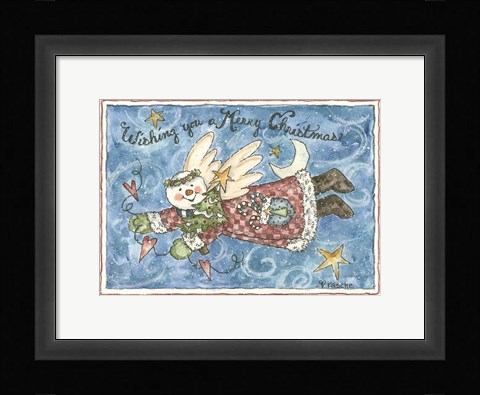 Framed Wishing You A Merry Christmas Print