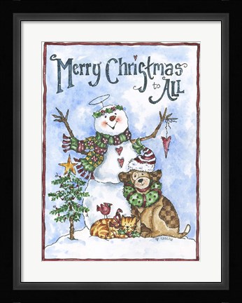 Framed Merry Christmas To All 2 Print
