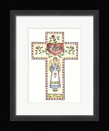 Framed Cross - Believe Print