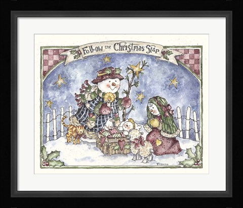 Framed Follow The Christmas Star Print