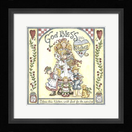 Framed God Bless Print