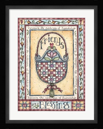 Framed Friends Blessings Print