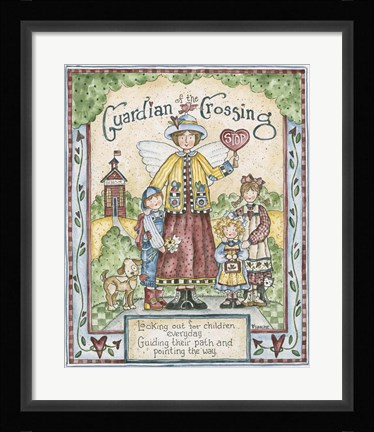 Framed Guardian Of The Crossing Print