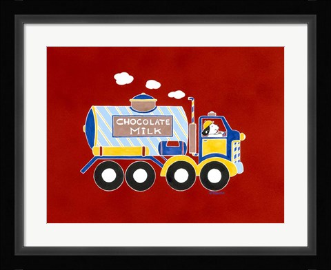 Framed Chocolate Milk Truck Print
