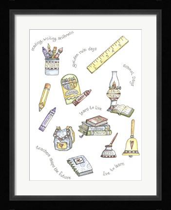 Framed School Pattern Print