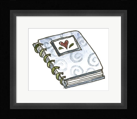 Framed School Spiral Notebook Print
