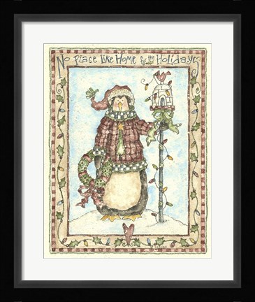 Framed No Place Like Home Penguin Print