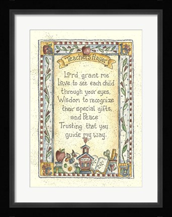 Framed Teacher's Prayer 2 Print