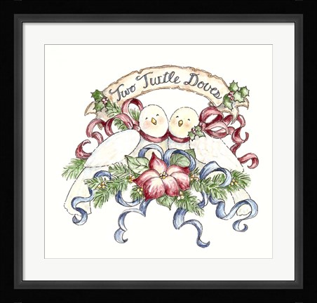 Framed Two Turtle Doves Print