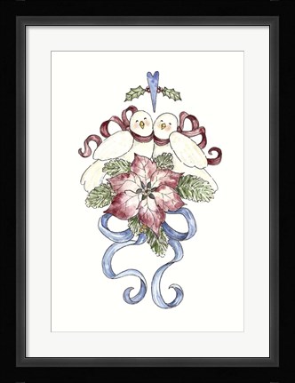 Framed Turtle Doves Stocking Print