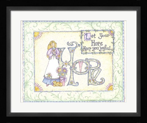 Framed Let Your Hope Keep You Joyful Print