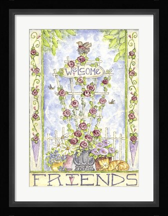 Framed Welcome Friends Print