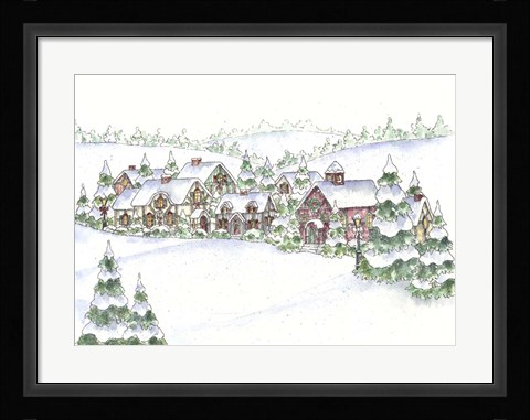 Framed Houses Print