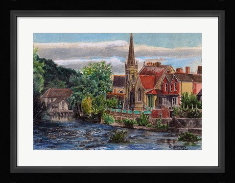 Framed Llangollen Methodist Church Wales UK Print