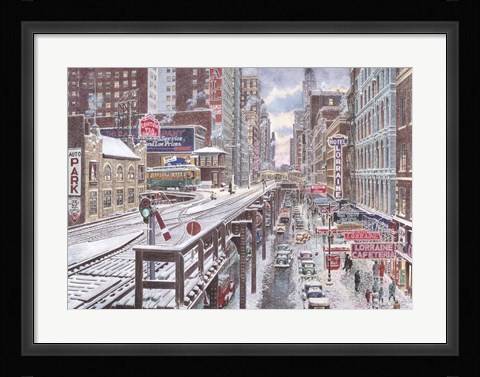 Framed Chicago, The Loop Print