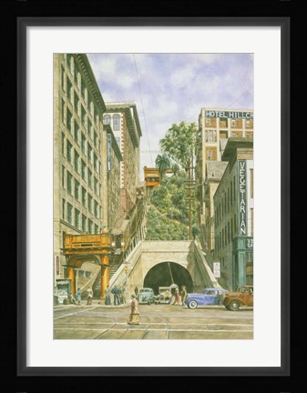 Framed Angeles Flight c.1942 Print