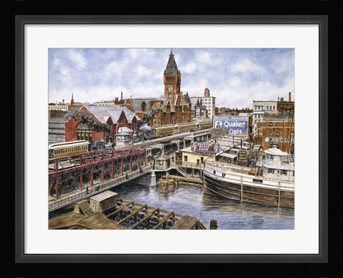Framed Chicago,  Elevated R.R., c.1896 Print