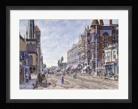 Framed Los Angeles, 2Nd &amp; Broadway Print