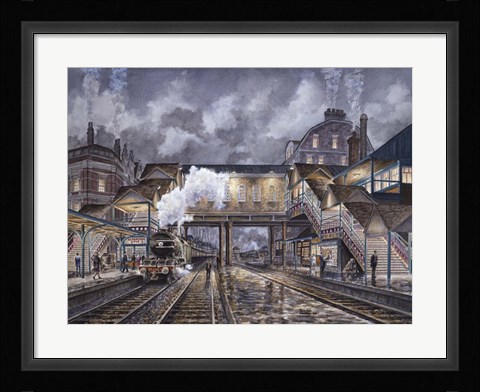 Framed Night Train To Edinbourough Print