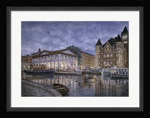 Framed Syracuse,  The Weighlocks And City Hall Print