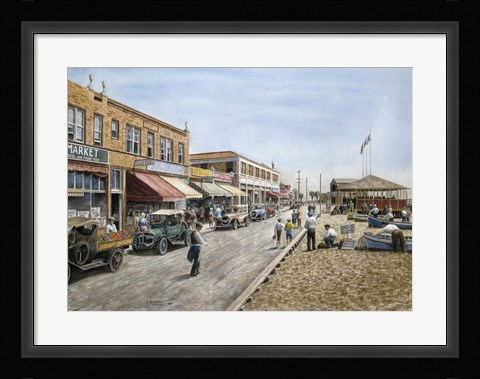Framed Newport Beach, c.1926 Print