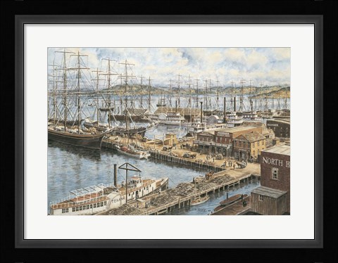 Framed Vallejo St. Wharf Print