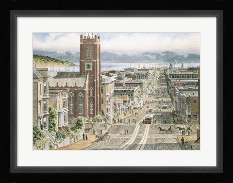 Framed Their Sunday Best,  California &amp; Dupont In San Francisco Print