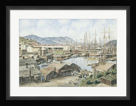 Framed Yerba Buena Cove, San Fran. Print