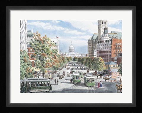 Framed Washington D.C. Gridlock Print