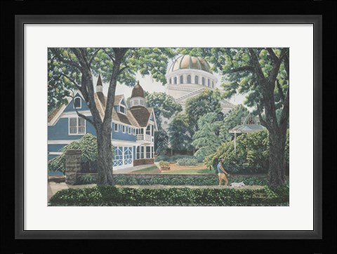 Framed Dog Walker Print