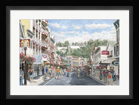 Framed Main St., Mackinaw Print