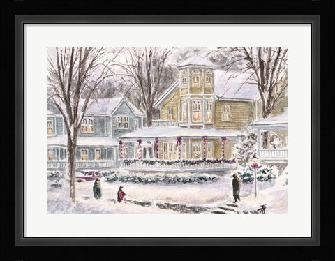 Framed Happy Holiday - Tan Print