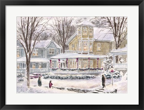 Framed Happy Holiday - Tan Print