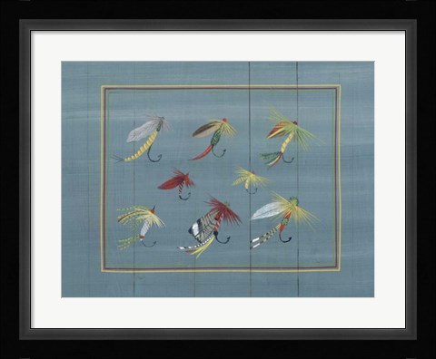 Framed Fishing Hooks 2 Print