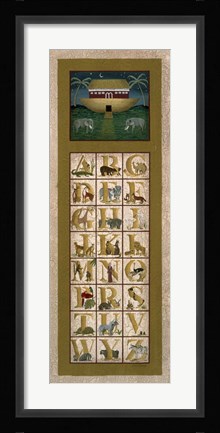 Framed Noah's Ark ABC Print
