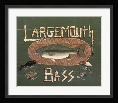 Framed Largemouth Bass Print