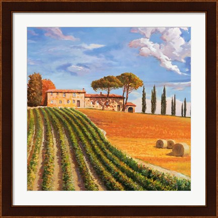 Framed Colline Toscane (Detail) Print