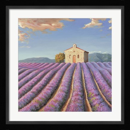 Framed Campi di Lavanda (Detail) Print