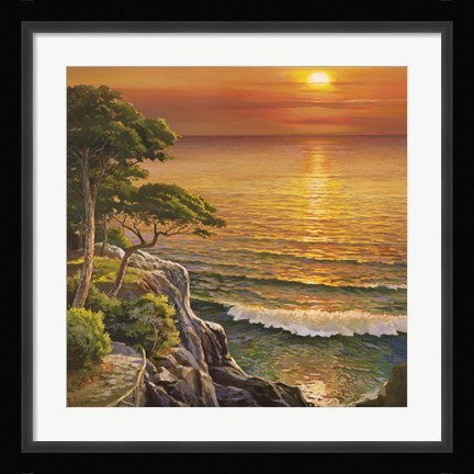 Framed Tramonto sul Mediterraneo Print